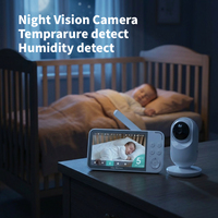 Monitor para Bebés de 5 Pulgadas con Doble Modo Local+WiFi, Aplicación, 1080P, PTZ, Visión Nocturna, Detección de Llanto, Monitor de Temperatura, Audio Bidireccional, OEM/ODM