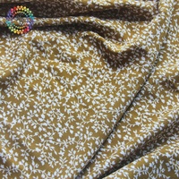 Tissu extensible quadridirectionnel à imprimé feuillage végétal pour vêtements