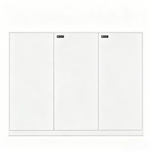 Armoire de rangement moderne en métal à trois portes, grande capacité, avec cloisons, autoportante, en acier durable, <span class=keywords><strong>pour</strong></span> bureau et <span class=keywords><strong>studio</strong></span> - Product Image 1