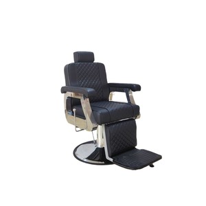 Sillón de Barbería Retro de Cuero con Base Dorada Reversible para Barbería MK - Product Image 5