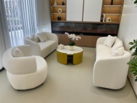 Nordisches Wohnzimmer-Sofa Modernes Kaschmir-Sofa in Unregelmäßiger Form für Einkaufszentren, Hotels, Empfangsbereiche und Freizeitflächen