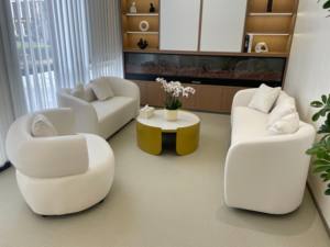 <span class=keywords><strong>Canapé</strong></span> de salon nordique moderne en cachemire de forme irrégulière pour les centres commerciaux, les hôtels, les halls d'accueil et les zones de loisirs - Product Image 3