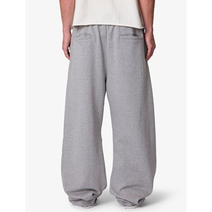 Pantalones Deportivos Anchos para Hombre, Color Gris Jaspeado, con Cordón Ajustable y Puños sin Rematar, Estilo Urbano, Personalizables OEM - Product Image 3