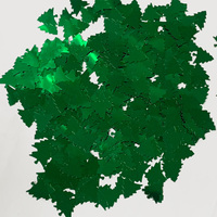 Paillettes en PVC en vrac pour sapin de Noël, forme feuille dorée et argentée, 6-20 mm, non-déformables, résistantes à l'abrasion et à la chaleur, pour vêtements