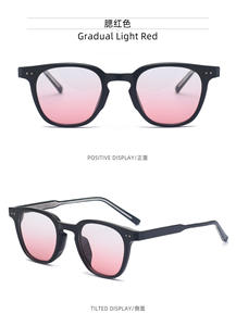 Lunettes <span class=keywords><strong>de</strong></span> <span class=keywords><strong>soleil</strong></span> unisexe uv 400, lunettes <span class=keywords><strong>de</strong></span> <span class=keywords><strong>marque</strong></span> coréennes avec logo personnalisé, dégradé <span class=keywords><strong>de</strong></span> pêche, pour hommes et femmes, 2022 - Product Image 3