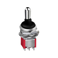 Interrupteur à bascule avec capuchon étanche Interrupteur à bascule à bascule à bascule à deux voies Auto-réinitialisation Options autobloquantes disponibles 250V 3A