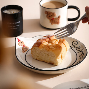 Set di tazze e piattini in ceramica per cuccioli dipinti a mano, adorabile tazza larga per <span class=keywords><strong>caffè</strong></span> e tè pomeridiano - Product Image 6