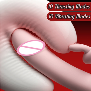Dildo Realistico con Movimento Interno per <span class=keywords><strong>Donne</strong></span>, Dildo Rabbit a Doppio Motore con Stimolazione Clitoridea e 10 Modalità di Vibrazione - Product Image 2