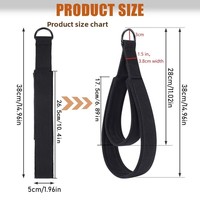 Sangle de cheville à anneau double pour lit de yoga, avec poignée de traction et dragonne, modèle YF0007