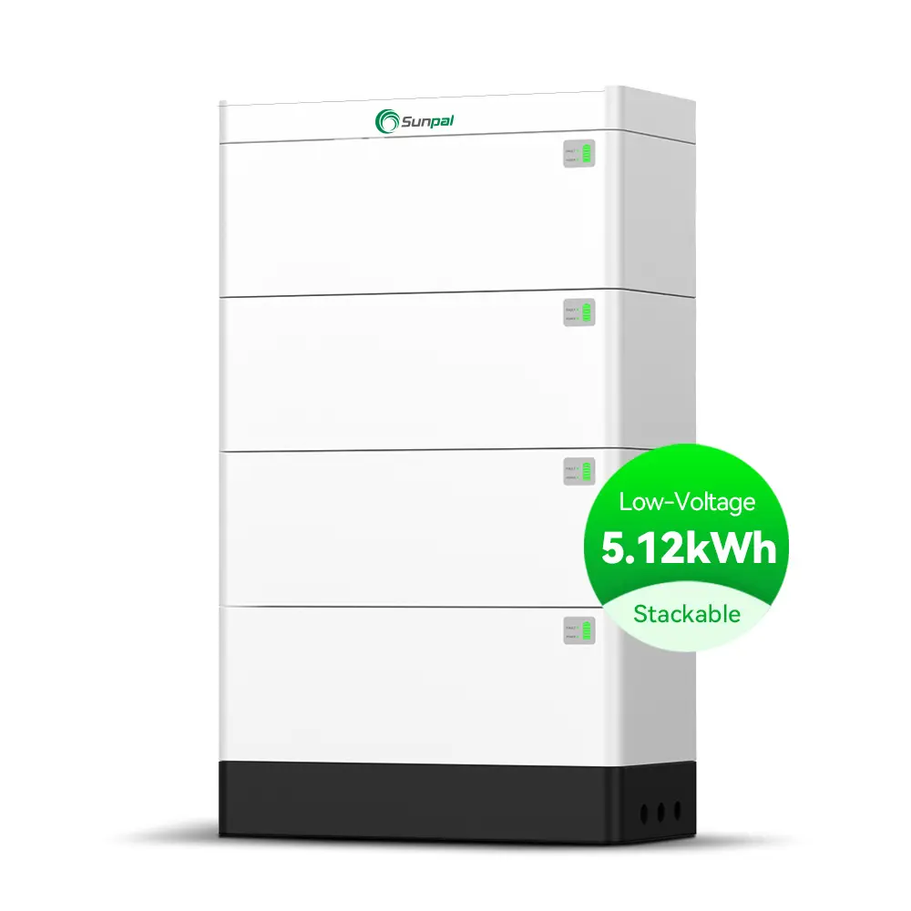 Sunpal Akku 5kWh 51,2 V 100Ah Energie speicher Lifepo4 Akku für Haushalts geräte