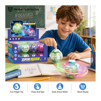 Juguete Giratorio Transparente con Luz, Fidget Spinner, Juguete Giratorio Luminoso para Niños, Juguetes Promocionales para Fiestas