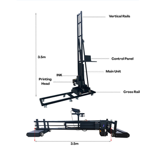 목재 유리 및 콘크리트에 넓은 면적 장식을위한 수직 벽 3D 벽화 인쇄기 UV 잉크젯 프린터 - Product Image 4