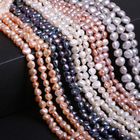 100% naturel baroque blanc rose violet noir gris perles d'eau douce perles de forme irrégulière perles en vrac pour bijoux makig