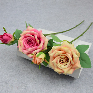 Rosas Artificiales de Doble Punta, Flores de Seda de 30cm-100cm, Ramo de Alta Simulación para Decoración de Bodas y Hogar - Product Image 3