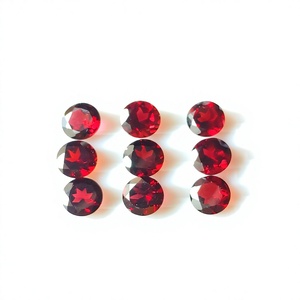 Grenat naturel du Mozambique de haute qualité, pierres précieuses rondes taille brillant 4mm 5mm 6mm 8mm, lot de pierres de grenat rouge en gros pour la bijouterie - Product Image 1