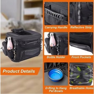 Sac de transport pour chien pour moto, sac de bagages pour animaux de compagnie pour porte-bagages arrière de Road Glide, avec support pliable pour animaux, échantillon gratuit - Product Image 2