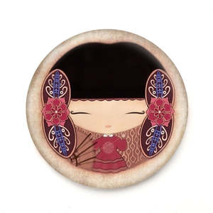 Vintage Cartoon <b>Compact</b> <b>Mirror</b> Single Sided Hd Makeup <b>Mirror</b> Elegant Art Design Portable Pocket <b>Mirror</b> For Women Girls - Product Image 1