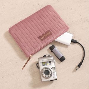 Customizable Portable Velvet Zipper Lady <b>Makeup</b> <b>Case</b> Personalized Plush Quilted Fluffy <b>Makeup</b> Bag - Product Image 3