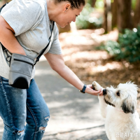 Sac à friandises pour l'entraînement des chiens, pochette magnétique pour promenades avec le chien, pochette de rangement pour accessoires d'entraînement pour animaux de compagnie, pochette à friandises pour chien en silicone avec fermeture éclair