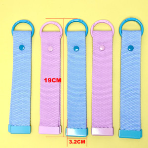 Sangle en toile couleur macaron écologique de 32 mm, brodée, personnalisable, pour étiquette de bagage, cordon porte-nom, mousqueton porte-clés, unique - Product Image 6