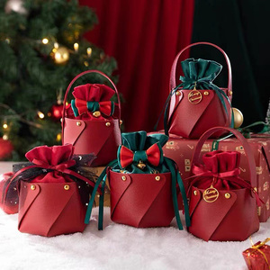 Boîte cadeau de Noël pour pommes, emballage créatif, petit sac cadeau pour bonbons, boîte cadeau pomme pour la veille de Noël - Product Image 6