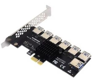 Tarjeta elevadora <span class=keywords><strong>PCI</strong></span>-E PCIE, 1 a 7 <span class=keywords><strong>USB</strong></span> 3,0, multiplicador <span class=keywords><strong>Hub</strong></span> <span class=keywords><strong>USB</strong></span> 3,0 <span class=keywords><strong>PCI</strong></span> <span class=keywords><strong>Express</strong></span> X16 1X 16X - Product Image 2