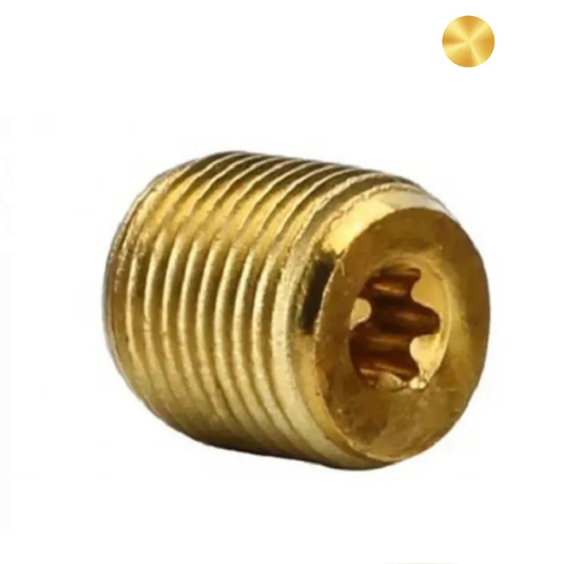 M2-M10 DIN916 Brass Cup Point Grub Screws Allen Anti Loosening Nylon Adhesive Hex Socket Set Screw