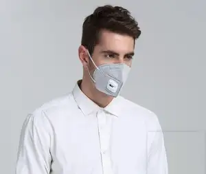Wegwerp 3d Vouw Stof N95 Gezicht Masker Met Ventiel Non Woven Actieve Carbon Anti Vervuiling Respirator