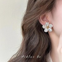KCXBB019-DA Anting Mutiara Bunga Barok Anting Sederhana untuk Wanita Hadiah Aksesori Perhiasan Fashion