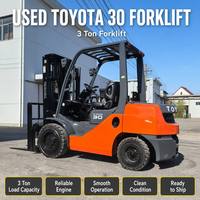 Chariot élévateur diesel Toyota 30 de 3 tonnes d'occasion en promotion avec moteur d'origine, pour entrepôt et levage de conteneurs, livraison rapide, expédition mondiale