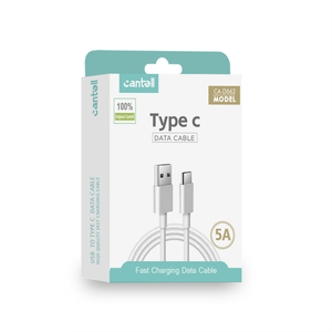 Cable de Datos <span class=keywords><strong>USB</strong></span> Cantell 6A con Embalaje Minorista, Cable <span class=keywords><strong>USB</strong></span> C de Carga Rápida de 1 m, Cable de Carga Rápida Tipo C de 2 <span class=keywords><strong>A</strong></span> para Teléfono Móvil - Product Image 1