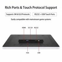 Monitor Táctil PCAP de 21.5'', 23.8'' y 27'' al por Mayor, Pantalla Táctil Multitáctil de Alto Rendimiento para Máquinas de Juegos de Habilidad