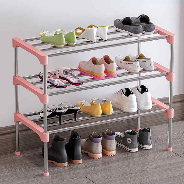 Wholesale Scarpiera Simple Galvanized Shoe Rack Stand DIY Stackable ...