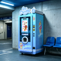 Distributeur automatique de crème glacée TCN, crème glacée molle fraîchement préparée, distributeur de desserts glacés en libre-service commercial