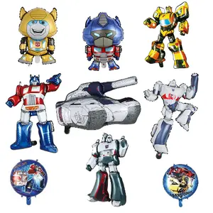 New Alien Cartoon TransformOptimus Prime Hornet Balloon Robot Aluminum Globos Birthday Party Supplies Children's Toys