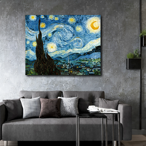Vente en gros de peinture Van Gogh célèbre peinture abstraite sur toile pour la décoration intérieure - Product Image 2