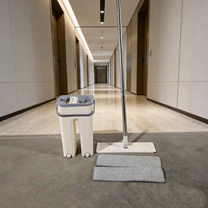 Juego de fregona <span class=keywords><strong>y</strong></span> cubo de <span class=keywords><strong>pedal</strong></span> individual al por mayor, de microfibra resistente, plegable, rectangular, para uso doméstico e industrial, tipo Lazy Mop - Product Image 1