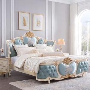 Modern Classical King Size Wooden <strong>Bed</strong> with Stool | Elegant Bedroom Furniture Set | <strong>Latest</strong> <strong>Design</strong> Trends for Home Villa - Product Image 2