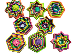 Nuovo Design Decorazione Stella Cadente Gioco Educativo Sensoriale a Otto Quadrati Giocattolo Antistress Cerchio Magico Puzzle Stella Magica 3D - Product Image 2