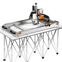 Máquina de corte y grabado CNC de cuarzo, mármol y granito Hongyi, herramientas de router para piedra, sierra de puente totalmente automática para fresado y pulido