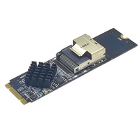 M2 NVMe ke SFF-8087 untuk 30 Kartu Ekspansi Mini-SAS/Adaptor Hard Drive 36-Pin 4-Port Tersedia