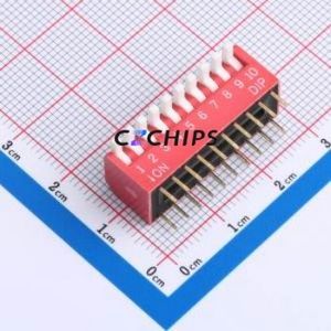 DL-10HT DIP Switch Through hole Component (THT),P=2.54mm Switch Piano Key Single Pole Single Throw 10 2.54mm - Product Image 1