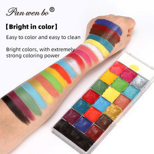 Panwenbo Ensemble OEM sans Offre Spéciale pour enfant Palette de <span class=keywords><strong>peinture</strong></span> de couleur de maquillage brillant Kit de <span class=keywords><strong>peinture</strong></span> pour le visage - Product Image 2