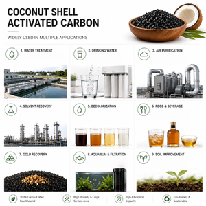 Natuurlijke stoomgeactiveerde koolstofpellets van kokosnoot voor drinkwater & voedselontkleuring - Product Image 2