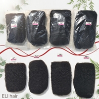 Cabello Humano Natural Negro 4C de 8-18 Pulgadas, Cabello Humano Remy Preestirado Afro Kinky para Trenzas y Peinados Kinky Twist
