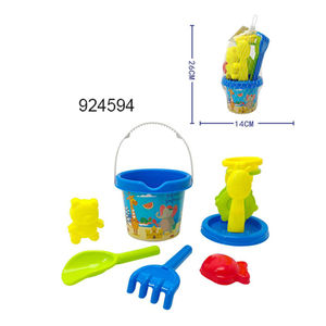 Offre Spéciale en gros 7 pièces jeux <span class=keywords><strong>de</strong></span> plein air en plastique plage seau <span class=keywords><strong>sable</strong></span> moules jouer ensemble été jouets pour enfants - Product Image 5