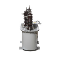 Transformateur combiné triphasé immergé dans l'huile JLS-20KV pour extérieur avec bobine toroïdale à enroulement en cuivre, sortie CT/PT haute tension 100V