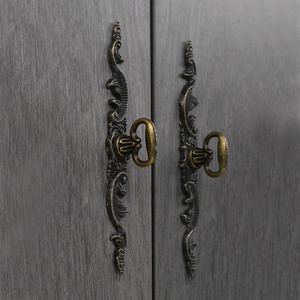 Poignée de tiroir classique élégante en alliage de zinc finition bronze noir 148x20mm, poignée de porte d'armoire de cuisine de luxe léger, chambre, hôtel - Product Image 5
