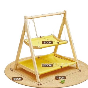 เปลแมวไม้เนื้อแข็ง 2 ชั้น พร้อมที่ลับเล็บสำหรับแมว - Product Image 5