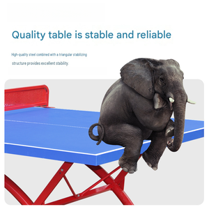 Tavolo da Ping Pong Moderno Resistente alle Intemperie per Interni/Esterni, Struttura in Tubi Zincati Rinforzati, Rete Pieghevole per Cortile e Parco - Product Image 2